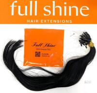 NEW Full Shine 16" 100% Human Hair Micro Loop Extensions Black 50g, 50 Strands, Model ML_18_18_50G3