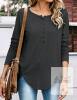 New sz 2XL OMSJ Women Button Down Blouse Long Sleeve T Shirts Casual Henley Tunic Tops