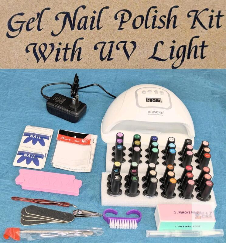 NEW Jodsone Gel Nail Polish Kit, 27 Bottles, SUNX5 Max 80W UV/LED Lamp, Nail Tools Set