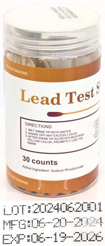 NEW Lead Test Swabs, 30 Count, Sodium Rhodizonate, Exp 06-2026, LOT 2024062001, Surface Detection Kit