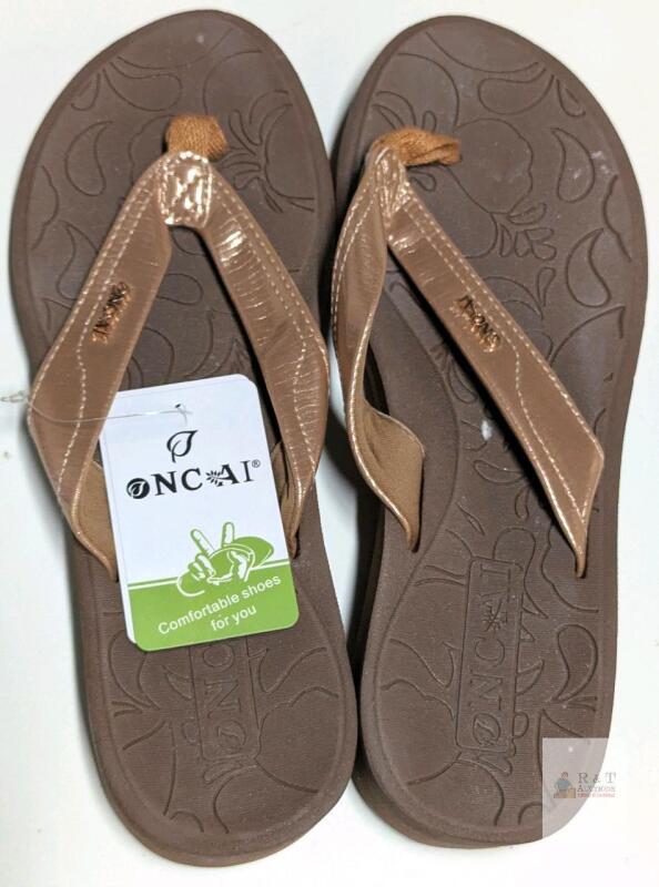 New Size 8 Women's ONCAI Foam Footbed Non-Slip Strappy Sandal Flip-Flops