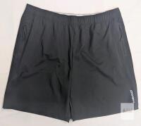 NEW HEAD Men's Athletic Shorts XXL Black, 2 Zipper Pockets, Elastic Waistband, RN#117827