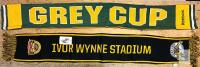 Reebok CFL Scarves: Edmonton Eskimos 2010 Grey Cup & Tiger-Cats Ivor Wynne Stadium Final Season