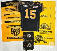 FAN LOT Hamilton Tiger-Cats CFL Rally Towel & Bandana Lot &ndash; Eastern Finals, Oskee Wee Wee, Jersey Design,