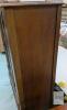 Colonial Revival Glass-Front China Cabinet, Ornate Carved Top, 62"x38"x15", 1920s-1940s - 6