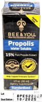 NEW BEE & YOU Propolis Water Soluble 15% 1 fl oz (30 ml) Alcohol-Free Liquid Dietary Supplement