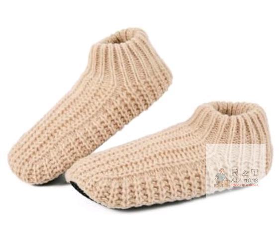 New sz Large LEMZONE Men's Warm Slipper Socks Non Slip Winter Cozy Indoor Soft Sole Sock Shoes with Sherpa Lining