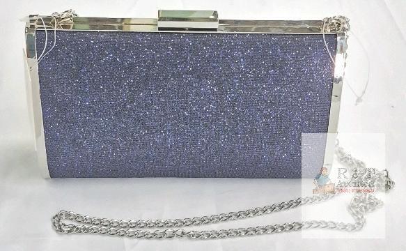 New Peeptoe Evening Clutch Purse Navy