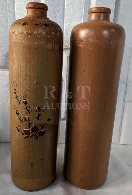 2 Vintage Stoneware Bottles.