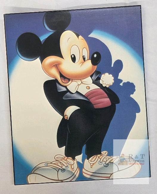 Mickey Mouse Tuxedo Wall Art Plaque, MDF, 19.5" x 15.5", Gloss Print, Slot-Hanger, Disney Style