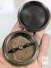 Brass Nautical Pocket Compass with Anchor Inlaid Wooden Box, 2" Diameter, Antique Finish - 2