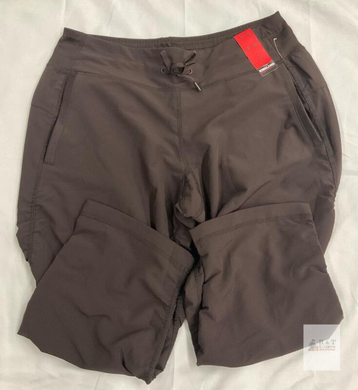 NEW Kirkland Signature Men's Active Shorts M, Drawstring, 32-34" Waist, Dark Brown