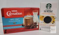 BB 2025 Starbucks VIA Instant True North 8pk & Carnation Light Hot Chocolate 10pk Sachets