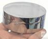 New Round Chrome-Plated Jewelry / Trinket / Rosary Box With Screw-On Lid, Mirror-Finish With Lined Interior, 3" Diameter &times; 1.25" Tall - 3