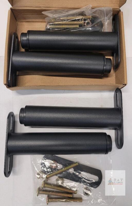 4 NEW Heavy-Duty Steel Furniture Table Legs, 18cm (7.08"), Set of 4, Black Finish