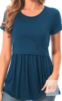 New sz XXL Bearsland Women&rsquo;s Nursing Top Short Sleeve Scoop Neck Nursing Shirt Breastfeeding Shirt