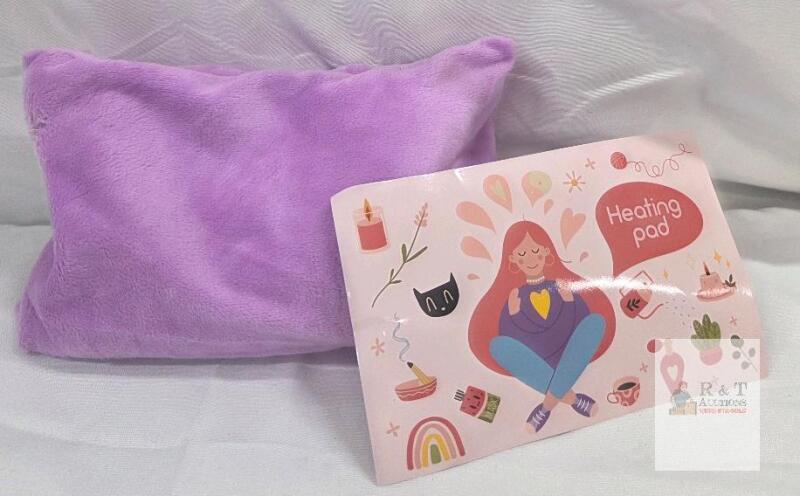 NEW Purple Plush Microwavable Heating Pad, Soft Cover, Approx. 12x8"