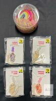 Assorted Charm/Keychain Lot, Includes 4 Faux Gemstone Mirror Charms and Several Rainbow Keychains