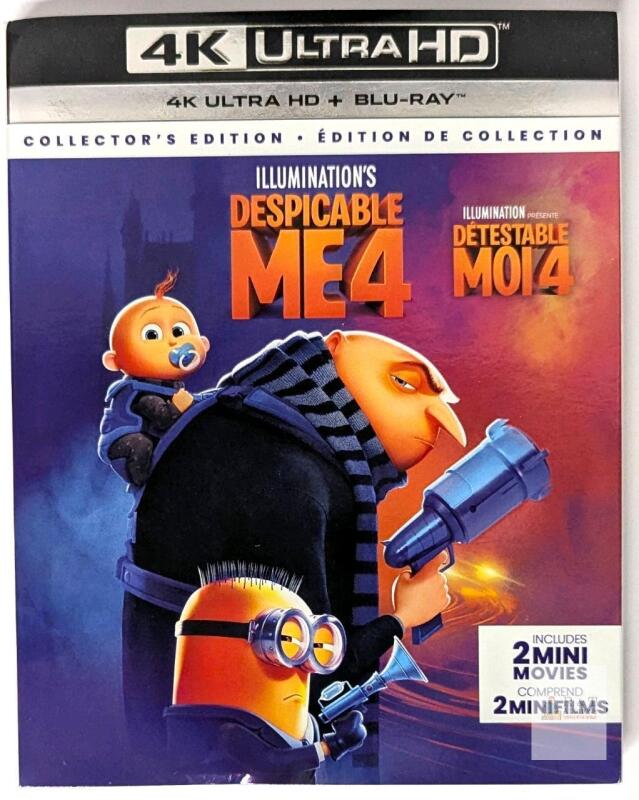 New 4K Ultra HD Plus Blu-ray: DESPICABLE ME 4 + 2 Mini Movies
