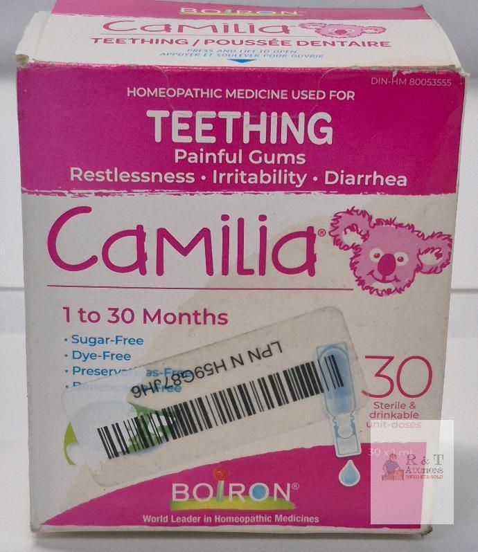 EXP 05/28 Boiron Camilia Teething Medicine, 30 x 1mL, DIN-HM 80053555, Exp 05/2028, Ages 1&ndash;30 Months