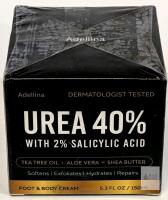 NEW Adellina Urea 40% Foot & Body Cream, 2% Salicylic Acid, 150ml, New, Sealed, Serial #X004SH01D3