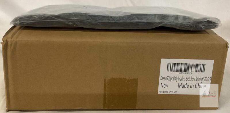 NEW 500 Dasen Poly Mailers, 6x9 in, Gray, Self-Sealing, Shipping Bags for Clothing, A011908-6*9-500
