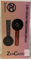 NEW ZenCares 3-in-1 Electric Scalp Massaging Brush, 1400mAh, USB-C, 5W, Red
