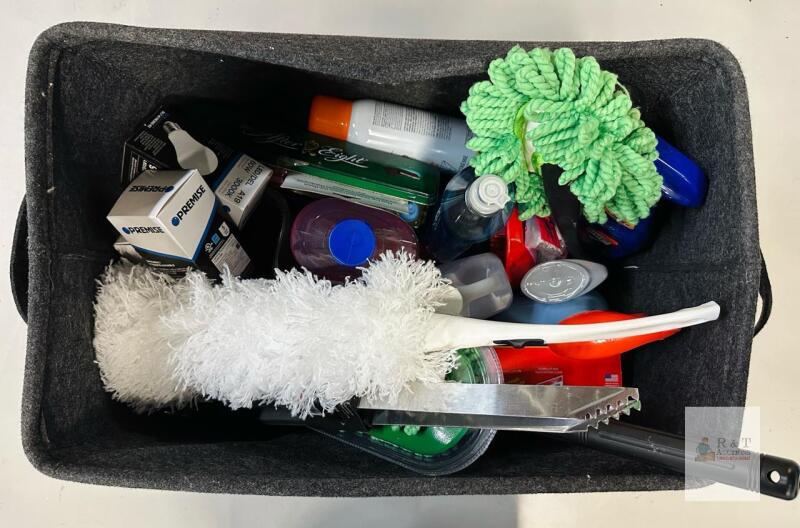 Complete Cleaning Supply Bundle in Felt Tote - LED Bulbs, Chemicals, Tools,