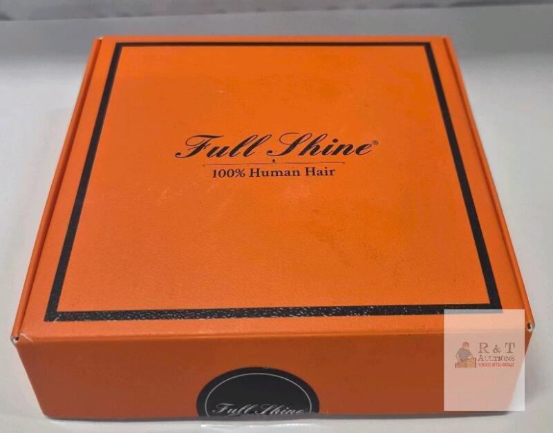 new Full Shine 100% Human Hair Toupee, Medium/Dark Brown, Skin/Poly Base, Straight, 6"x8" Base