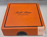 new Full Shine 100% Human Hair Toupee, Medium/Dark Brown, Skin/Poly Base, Straight, 6"x8" Base
