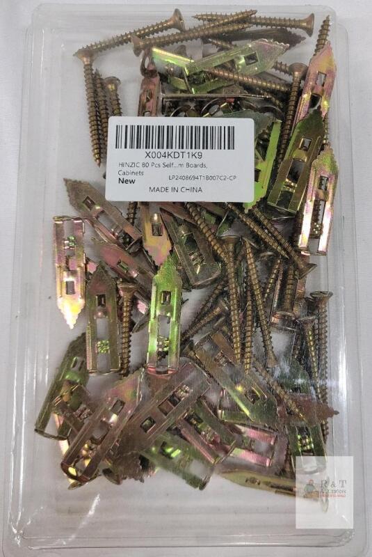 HINZIC 80-Piece Self-Drilling Drywall Anchors and Screws, Zinc-Plated, Phillips Head, X004KDT1K9