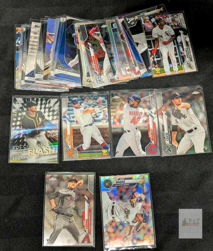 2020 Topps Chrome Baseball Card Lot: RCs, Inserts, Parallels &mdash; Luzardo, Alonso, Cease, More