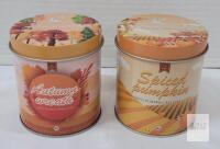 2 NEW Autumn Wreath & Spiced Pumpkin 9oz Soy Wax Candles Set, Decorative Tin, New