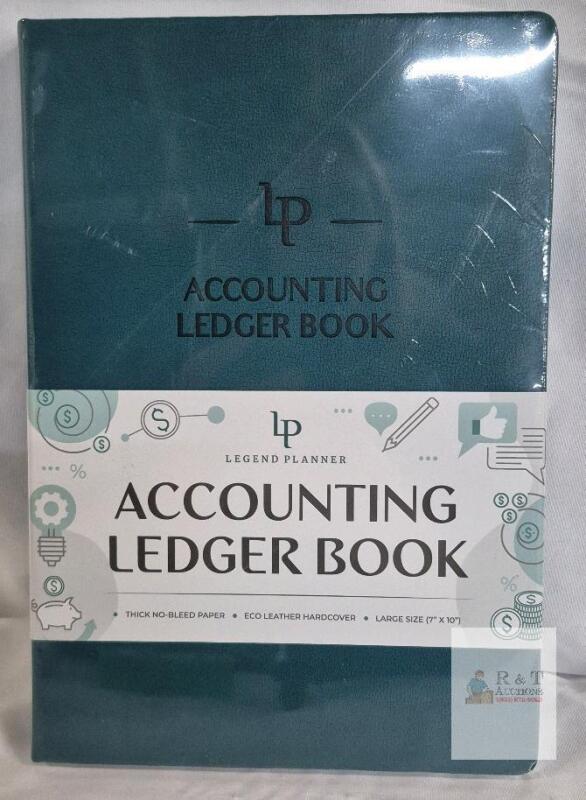 NEW Legend Planner Accounting Ledger Book 7x10", Dark Teal, Eco Leather Hardcover, 120 gsm Paper