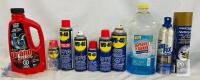 Mixed Lot: Drano Max Gel, 6 WD-40 Cans, 1.89L Sparkle N' Shine, Brake & Multi-Purpose Lubes SOME VOLUMES LOWER THAN LISTED- MANY ITEMS PARTIALLY FULL