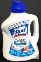 Lysol Laundry Sanitizer Crisp Linen Scent 90 fl oz, 99.9% Bacteria Kill, 0% Bleach,Note: Online returns. Volumes may be lower than listed