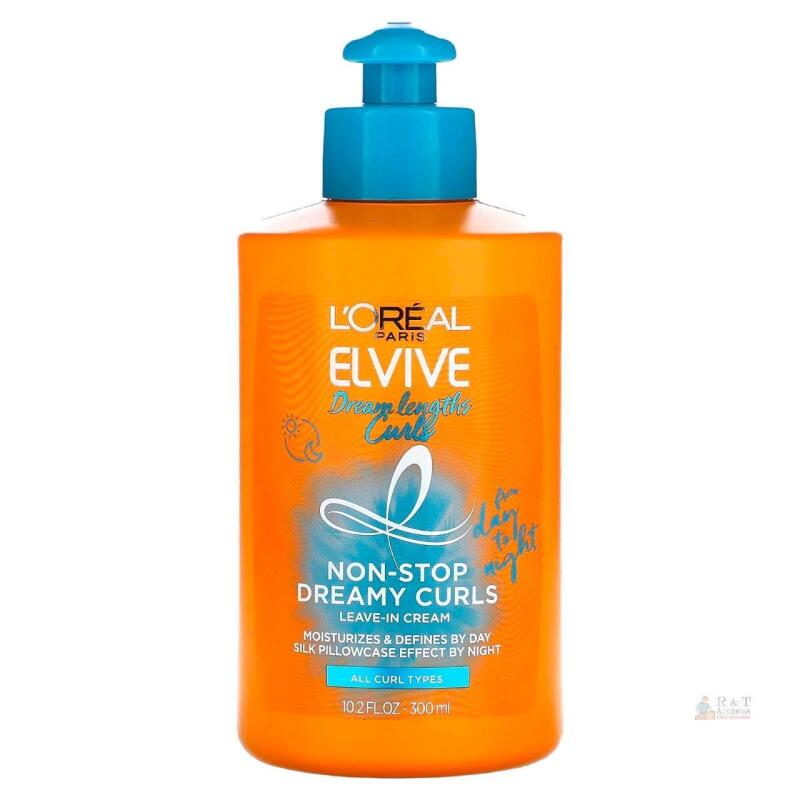 NEW L'Oreal Paris Elvive Dream Lengths Curls Leave-In Cream 10.2 fl oz Pump, All Curl Types