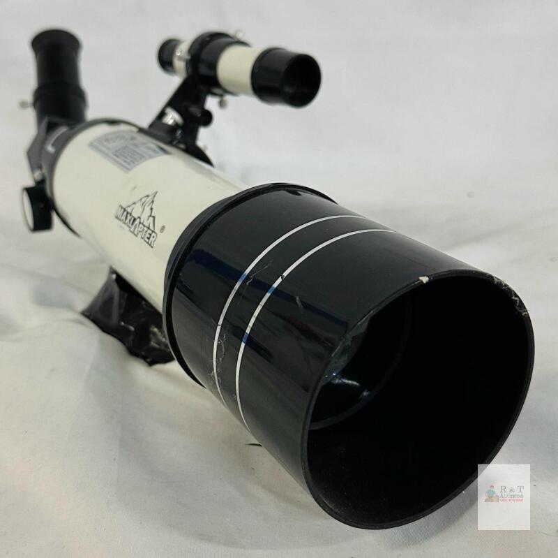 MAXLAPTER 40070 Refractor Telescope, 70mm f/5.7, 20mm Eyepiece, Finder, NO Tripod, AS IS