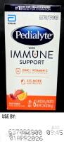 Pedialyte with Immune Support Electrolyte Powder Fruit Punch 6 Packets 2.94 oz Abbott 6370832800 USE BY APR 1 26