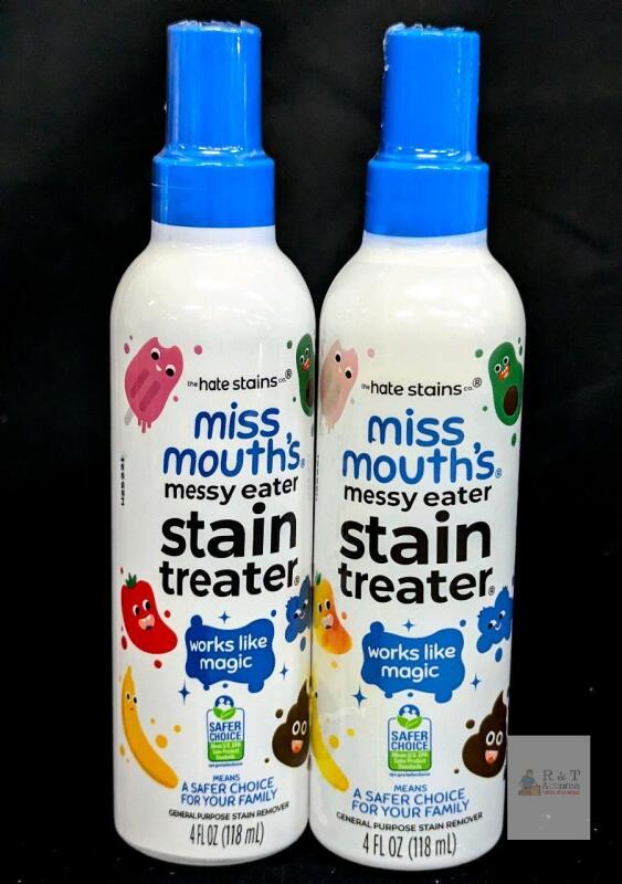NEW Miss Mouth&rsquo;s Messy Eater Stain Treater 4oz x 2, General Purpose, Safer Choice, Spray Bottles