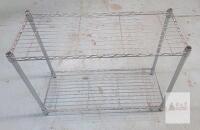 30"x13"x28" 2-Tier Chrome Steel Wire Shelving Rack, Adjustable Shelves, Leveling Feet