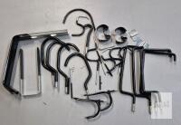 Assorted Garage Utility Hooks & Hangers, 21-Piece Steel Vinyl-Coated Storage Set, 8" Largest Hook
