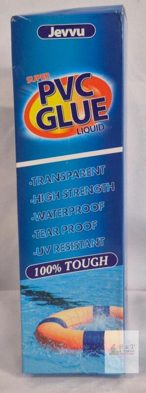 Jevvu Super PVC Glue Liquid Repair Kit, Clear Waterproof Adhesive, Air Mattress & Pool Patch, X004G8E09V