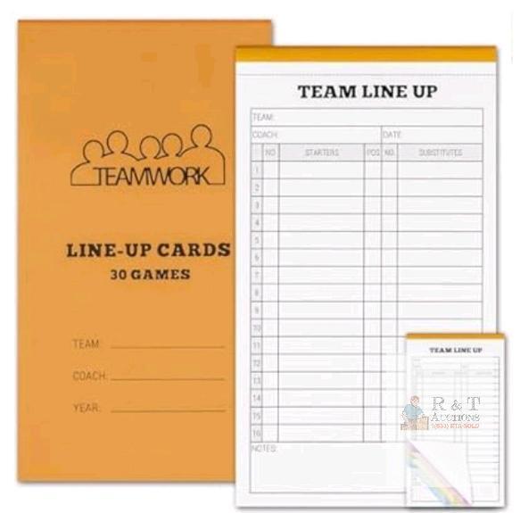 Teamwork Baseball/Softball Line-Up Card Booklets, 30 Games Each, 4.5x8", Two-Pack, X004PJK1AH