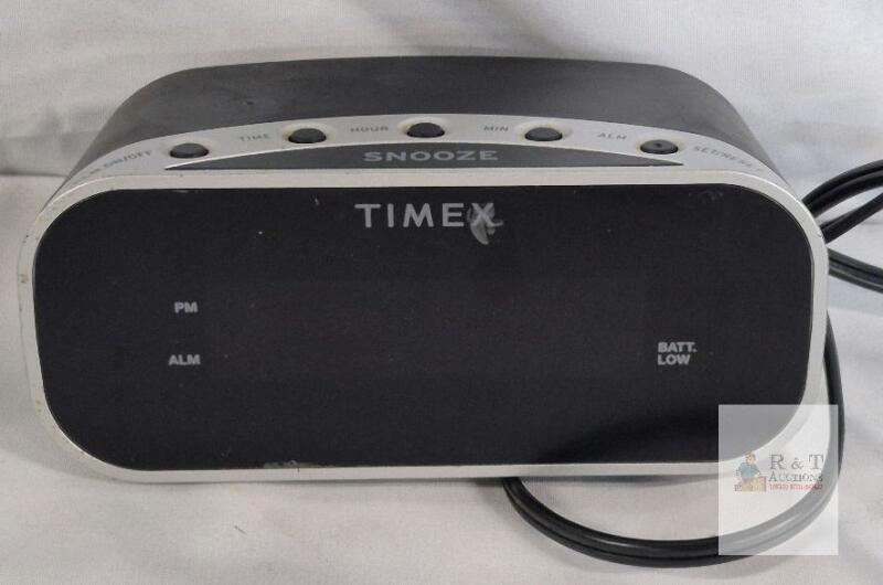 Timex T121X Digital Alarm Clock, LED Display, Battery Backup, Soft/Loud Alarm, 6.75" Wide