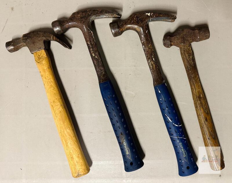 Estwing E20S Rip Claw Hammer, 20 oz, 13" Length, Blue Shock Reduction Grip, Forged Steel+