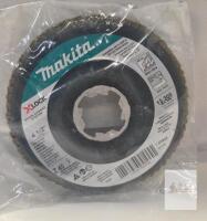 NEW Makita T-03975 X-LOCK Type 27 Flap Disc, 4-1/2", 40 Grit Zirconium, 13,300 RPM, Metal Grinding