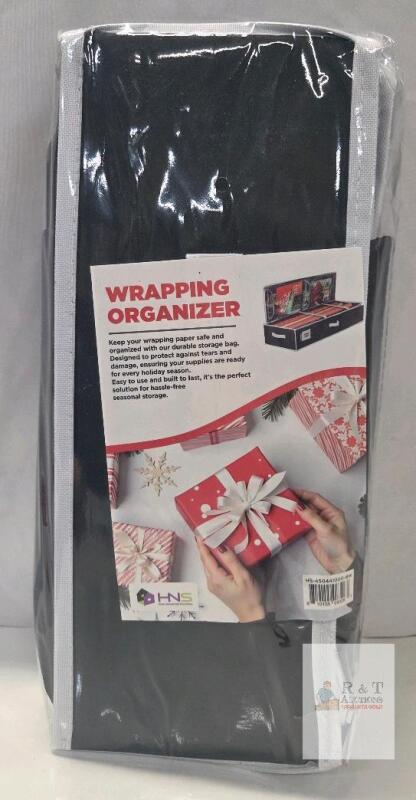 NEW HNS Wrapping Paper Organizer, Black, 40x14x6 in, Zipper Closure, HS-450A4304009W, 101018504