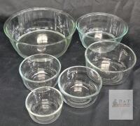 Pyrex Clear Glass Mixing Bowls | Oven, Microwave, Dishwasher Safe | USA/Mexico Made