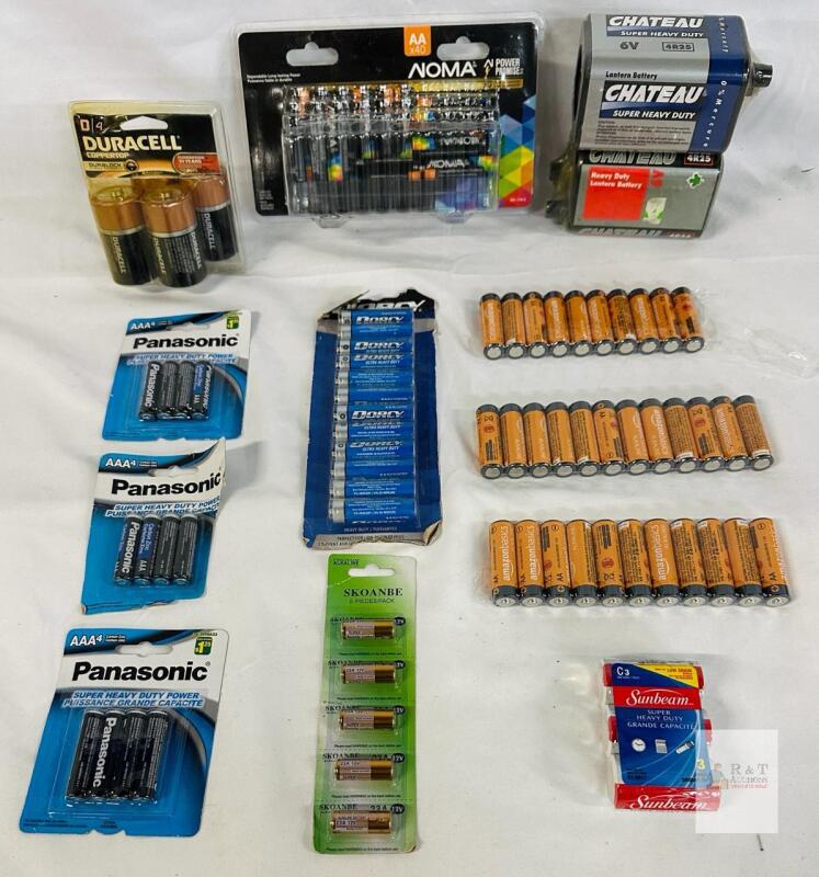 Mixed Battery Lot: AA, AAA, C, D, 6V, 23A | Duracell, AmazonBasics, Panasonic,